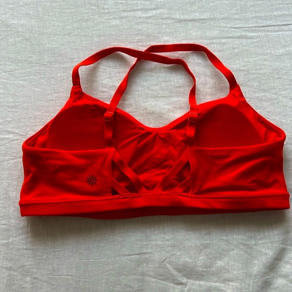 Athleta Orange Sports Bra Size M